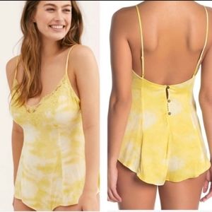 Free People Luella Printed Bodysuit Sundfade Combo